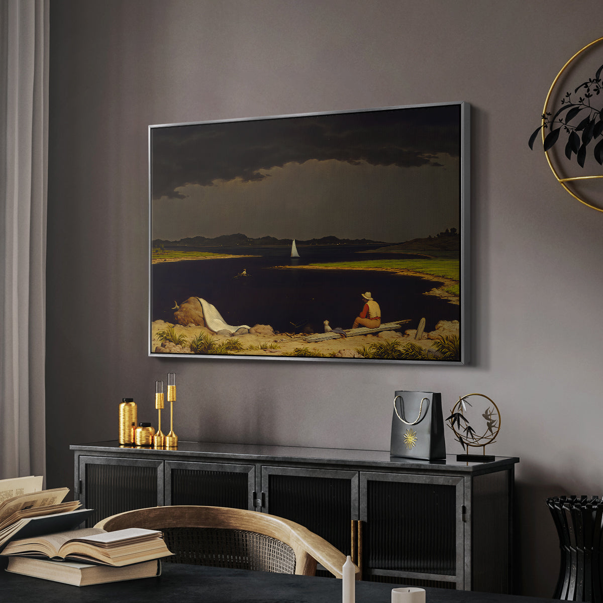 Approaching Thunder Storm, 1859 - Floater Framed Canvas Print