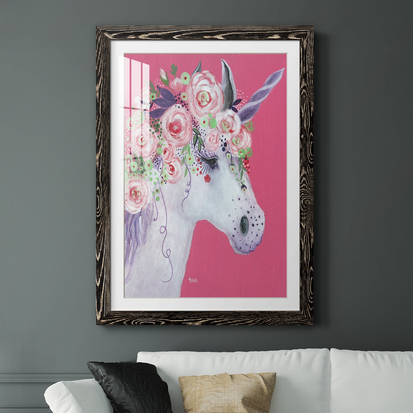 Unicorn II - Premium Framed Print - Distressed Barnwood Frame - Ready to Hang