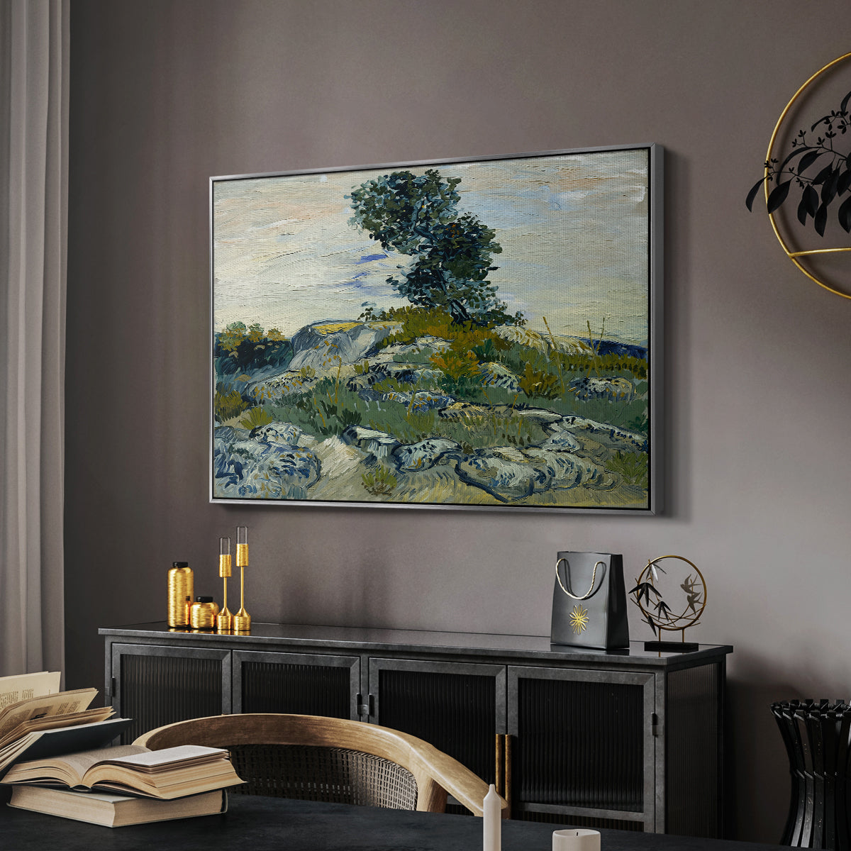 The Rocks, 1888 - Floater Framed Canvas Print