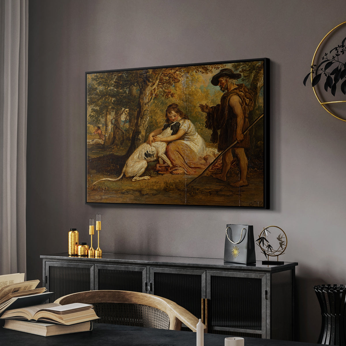 Measure for Measure, or The Biter Bit, 1840 - Floater Framed Canvas Print