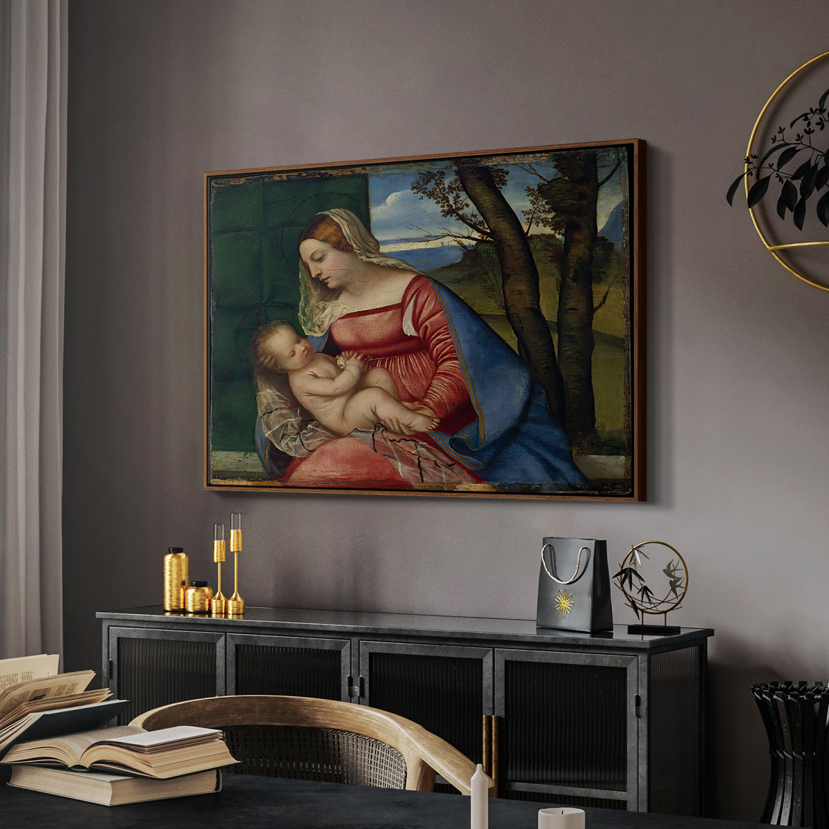Madonna and Child, c. 1508 - Floater Framed Canvas Print