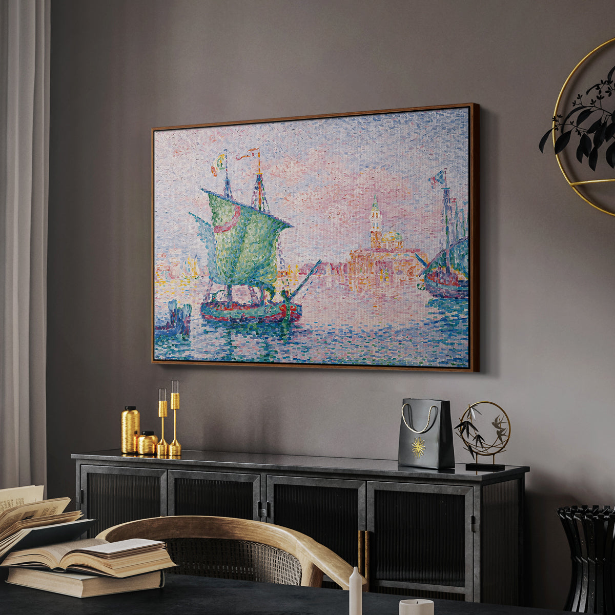 Venice, the Pink Cloud, 1909 - Floater Framed Canvas Print