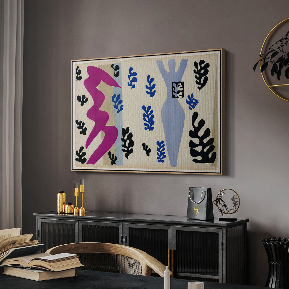 The Knife Thrower (Le lanceur de couteaux), from Jazz, 1947 - Floater Framed Canvas Print
