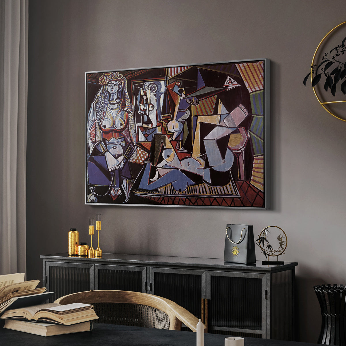 Women of Algiers (Version O), 1955 - Floater Framed Canvas Print
