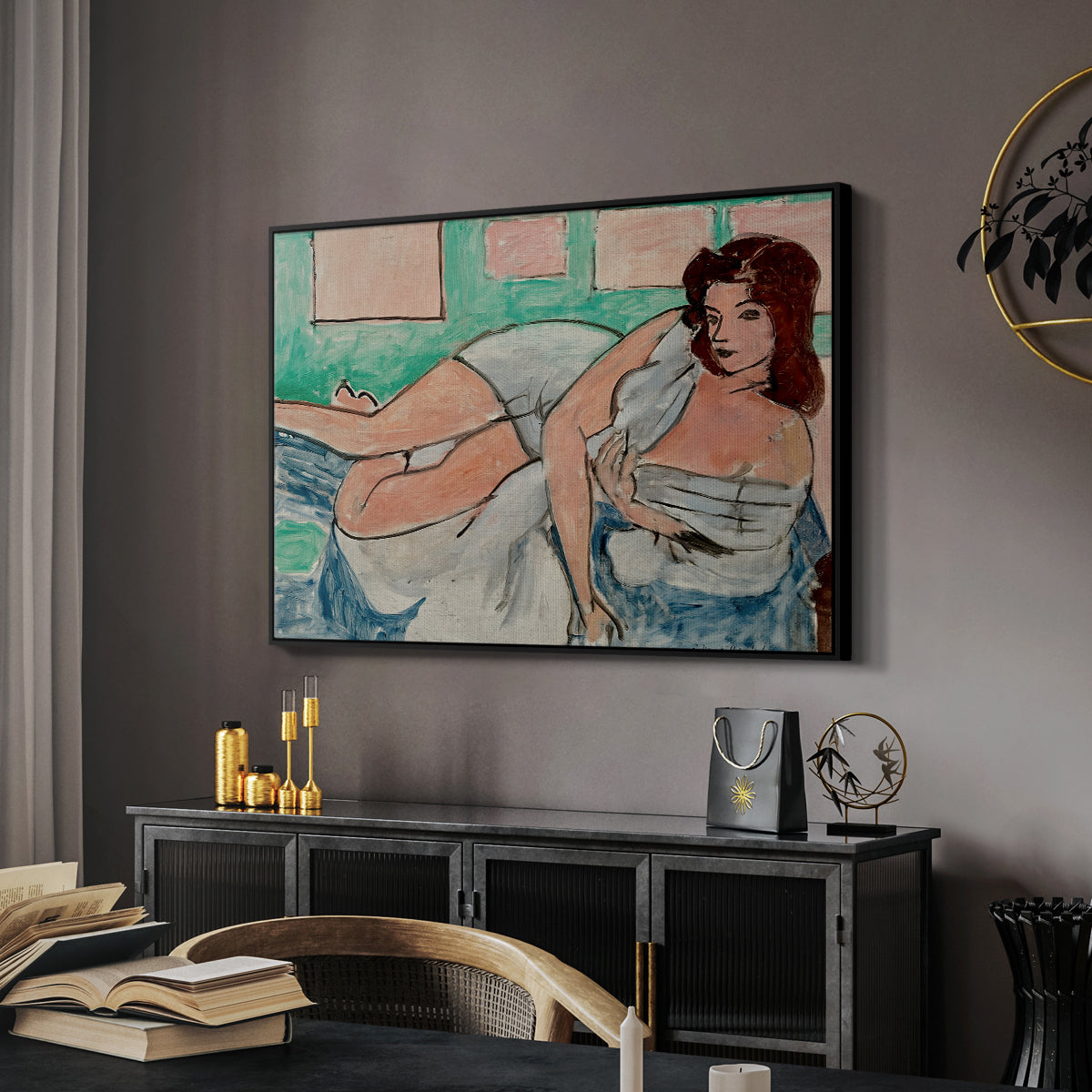 Nude in a Bathrobe (Nu au peignoir), 1941 - Floater Framed Canvas Print
