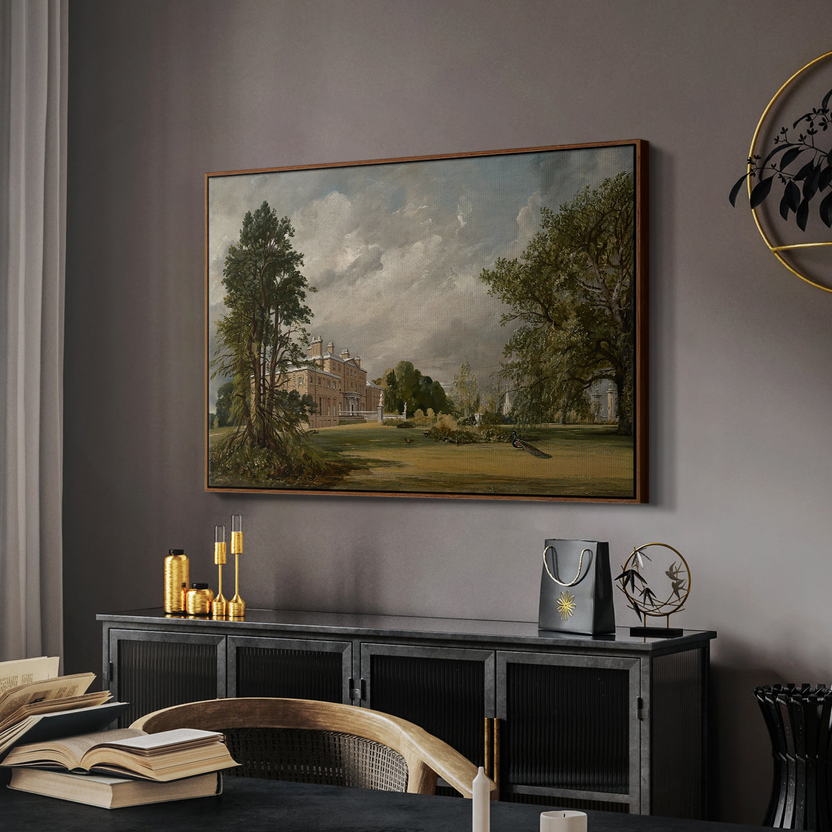 Malvern Hall, 1821 - Floater Framed Canvas Print