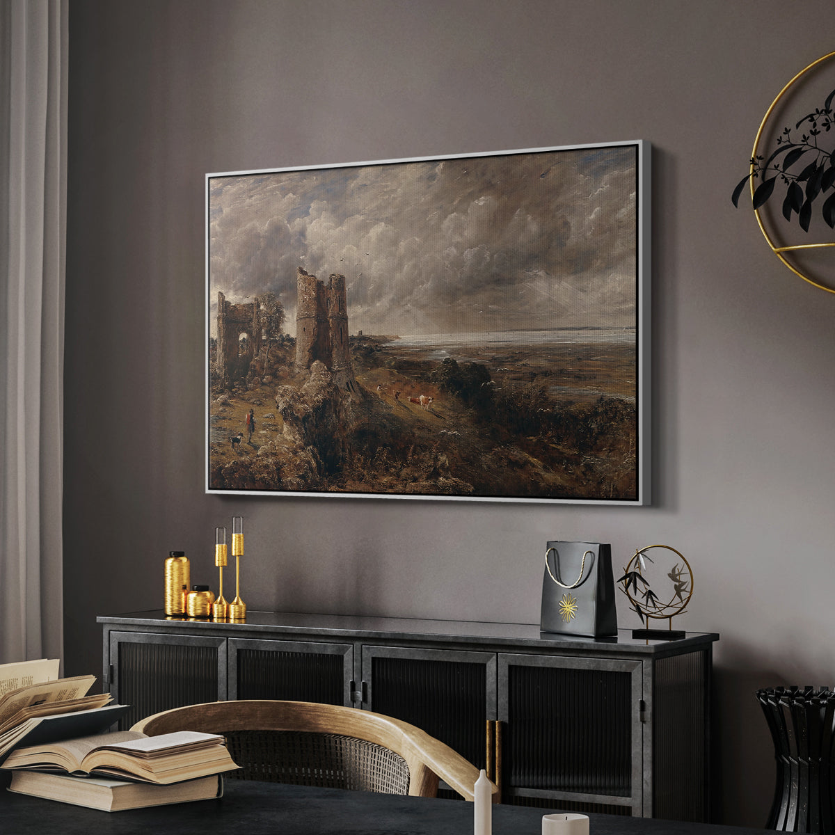 Hadleigh Castle, Mouth of Thames, c. 1829 - Floater Framed Canvas Print