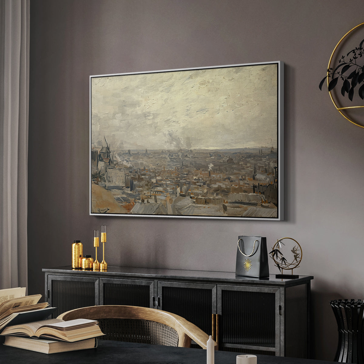 View from Montmartre, 1886 - Floater Framed Canvas Print