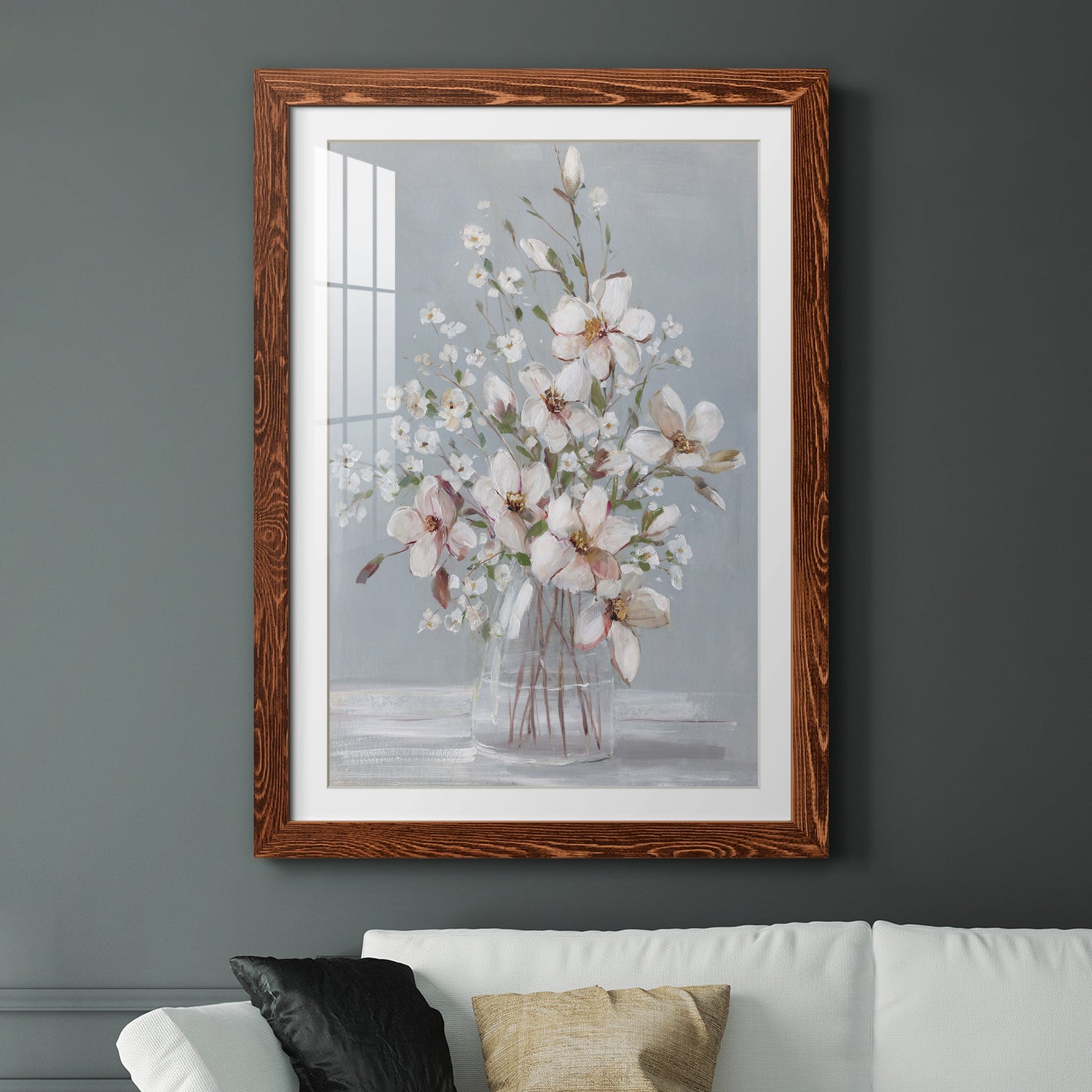 Magnolia Romance - Premium Framed Print - Distressed Barnwood Frame - Ready to Hang