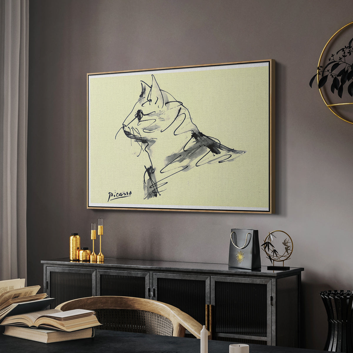 Cat (Le chat), c. 1961 - Floater Framed Canvas Print