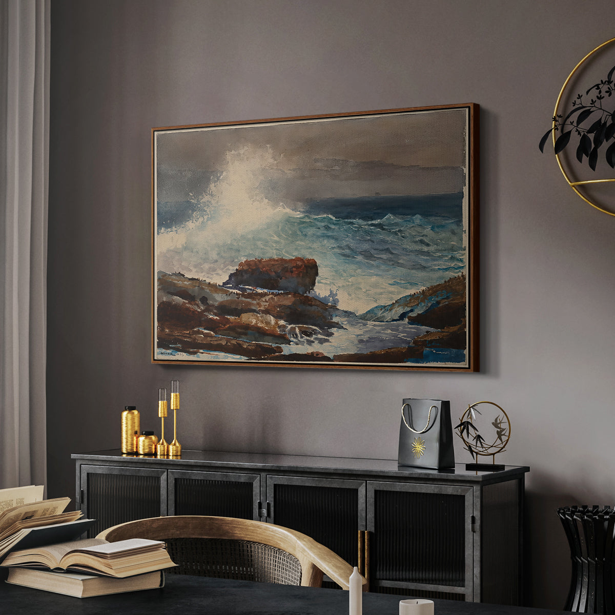 Incoming Tide, Scarboro, Maine, 1883 - Floater Framed Canvas Print
