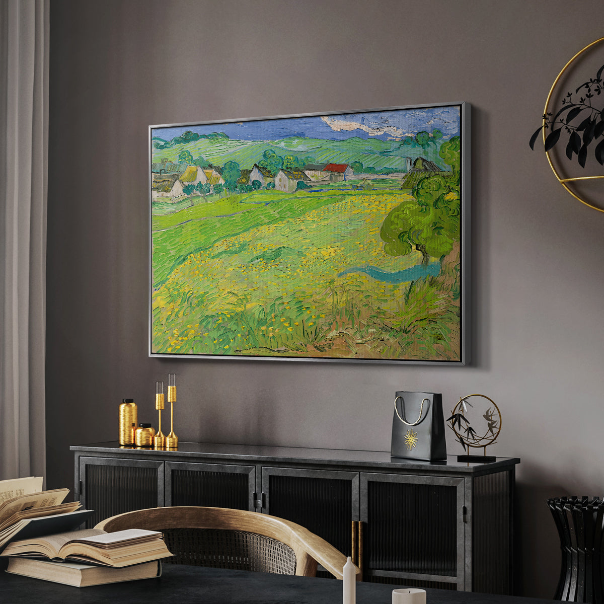 Les Vessenots in Auvers, 1890 - Floater Framed Canvas Print