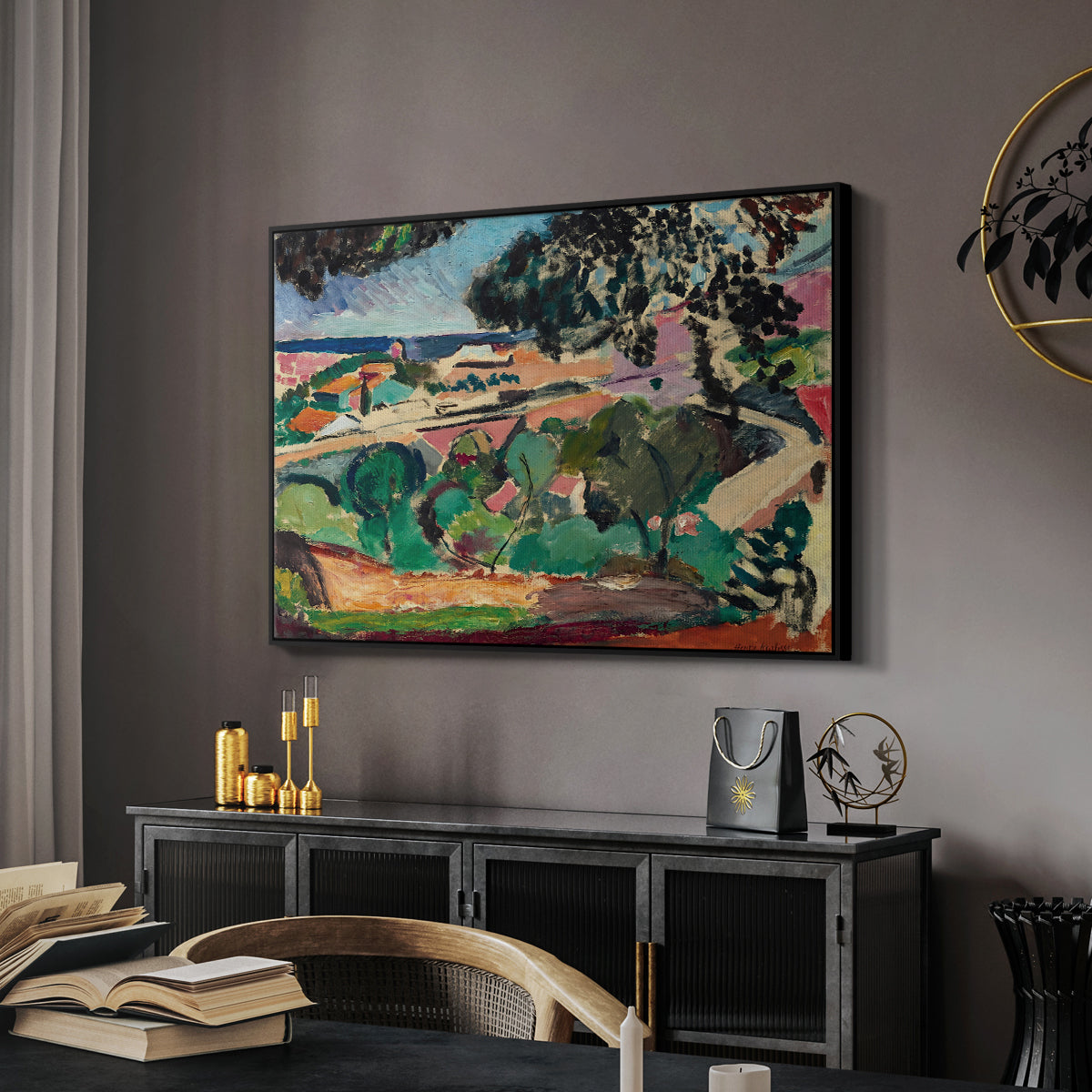 Landscape at Collioure, 1907 - Floater Framed Canvas Print