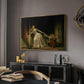 The Stolen Kiss (Le Baiser à la dérobée), c. 1788 - Floater Framed Canvas Print