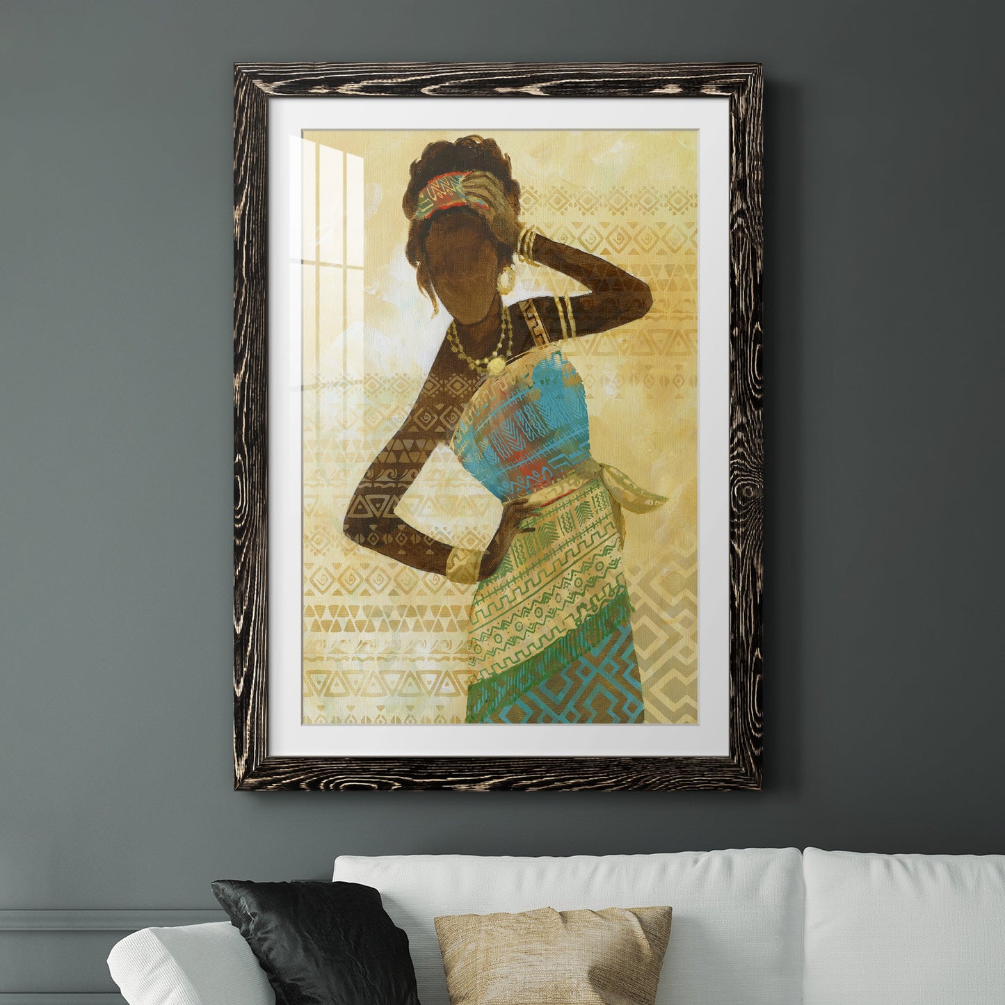 Tribal Vision II - Premium Framed Print - Distressed Barnwood Frame - Ready to Hang