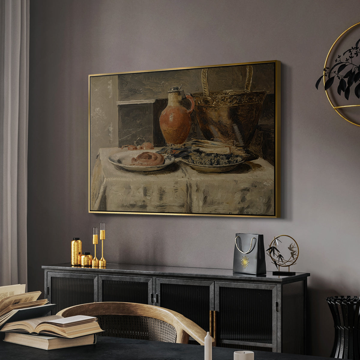 Still Life with Jar, c. 1881-1885 - Floater Framed Canvas Print