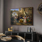 Romans Gathered for Merriment at an Osteria, 1839 - Floater Framed Canvas Print