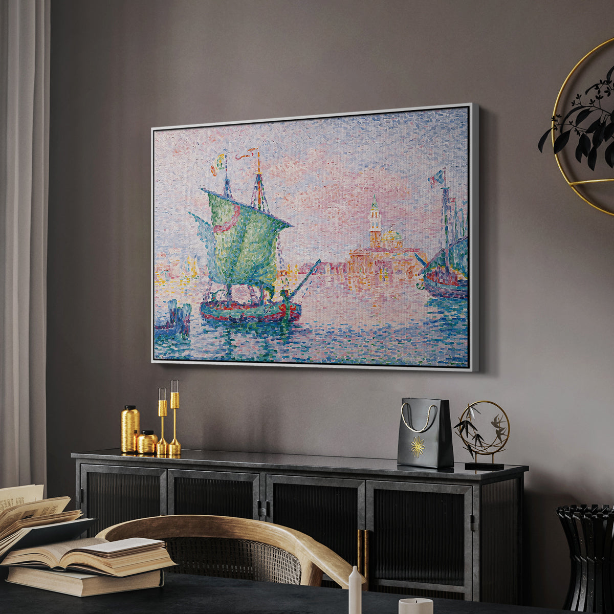 Venice, the Pink Cloud, 1909 - Floater Framed Canvas Print