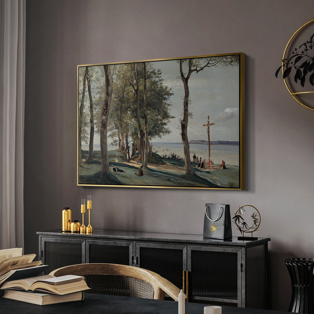 A Calvary on the Cote de Grace, c. 1829 - Floater Framed Canvas Print