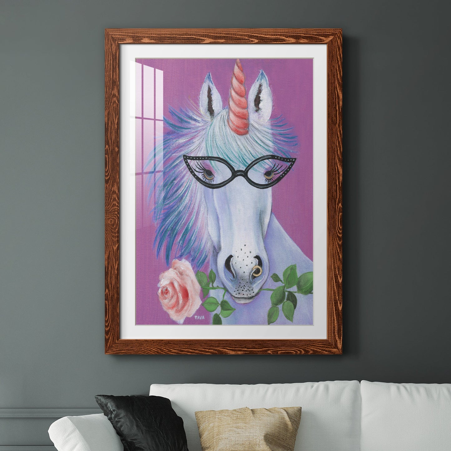 Unicorn III - Premium Framed Print - Distressed Barnwood Frame - Ready to Hang