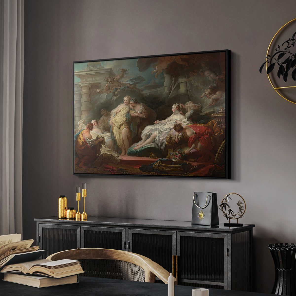Psyche Showing Her Sisters Her Gifts from Cupid, 1753 - Floater Framed Canvas Print