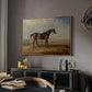 Dr. Syntax, a Bay Racehorse, Standing in a Coastal Landscape, an Estuary Beyond, c. 1820 - Floater Framed Canvas Print