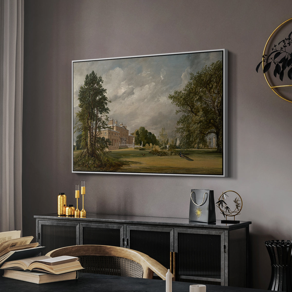 Malvern Hall, 1821 - Floater Framed Canvas Print