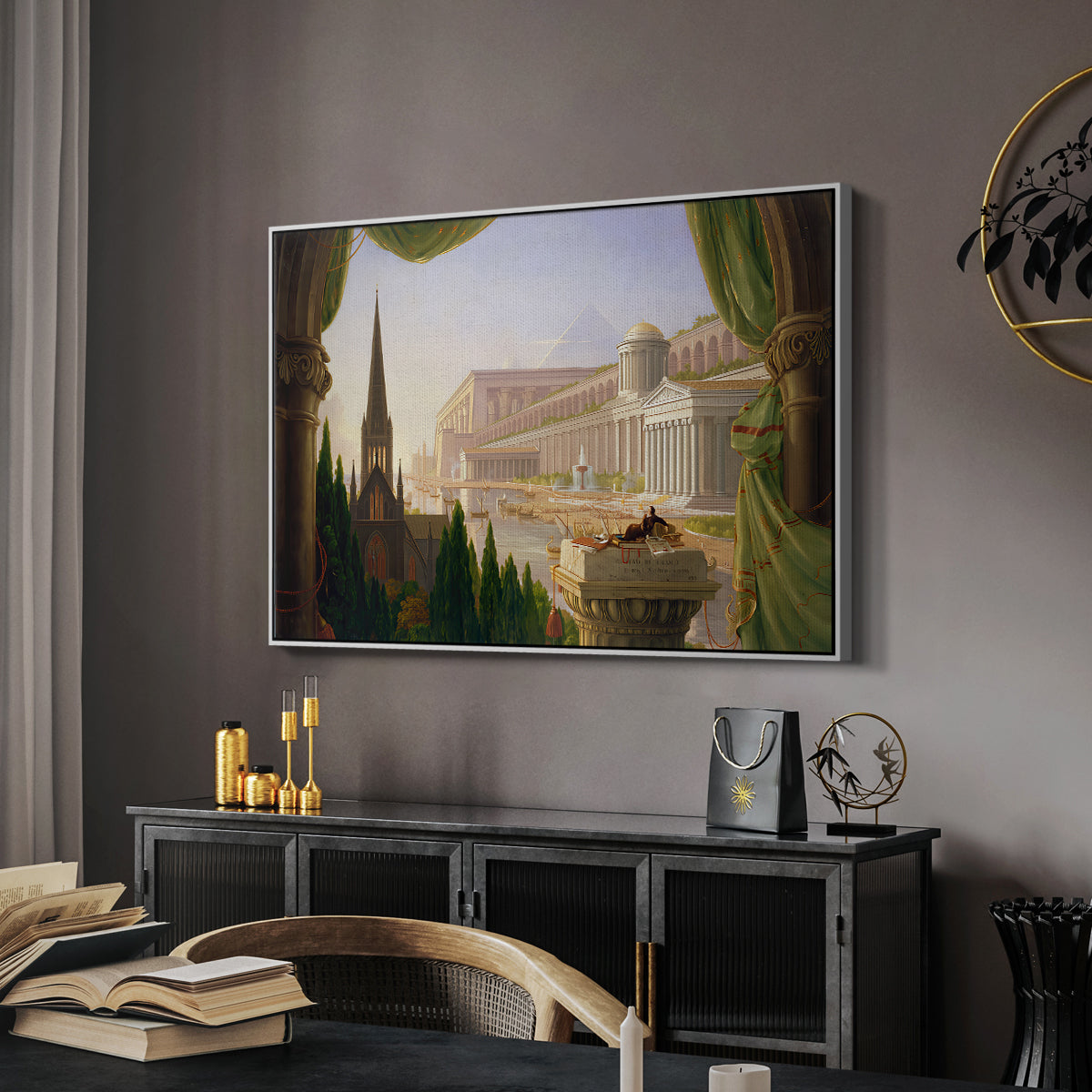 The Architect's Dream, 1840 - Floater Framed Canvas Print