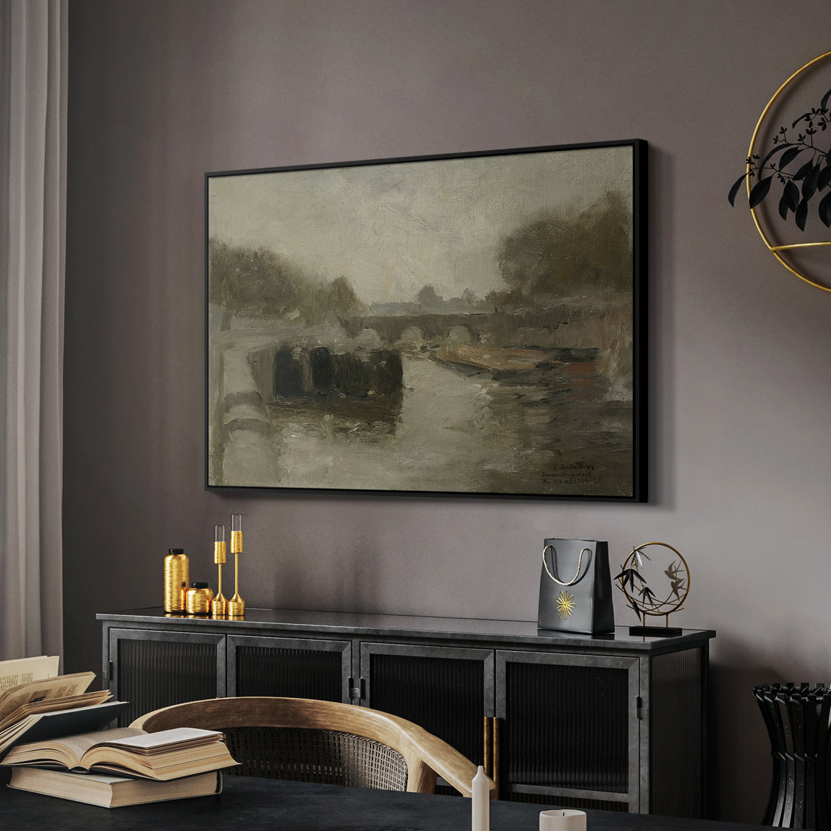 The Bridge (Le pont), 1895 - Floater Framed Canvas Print