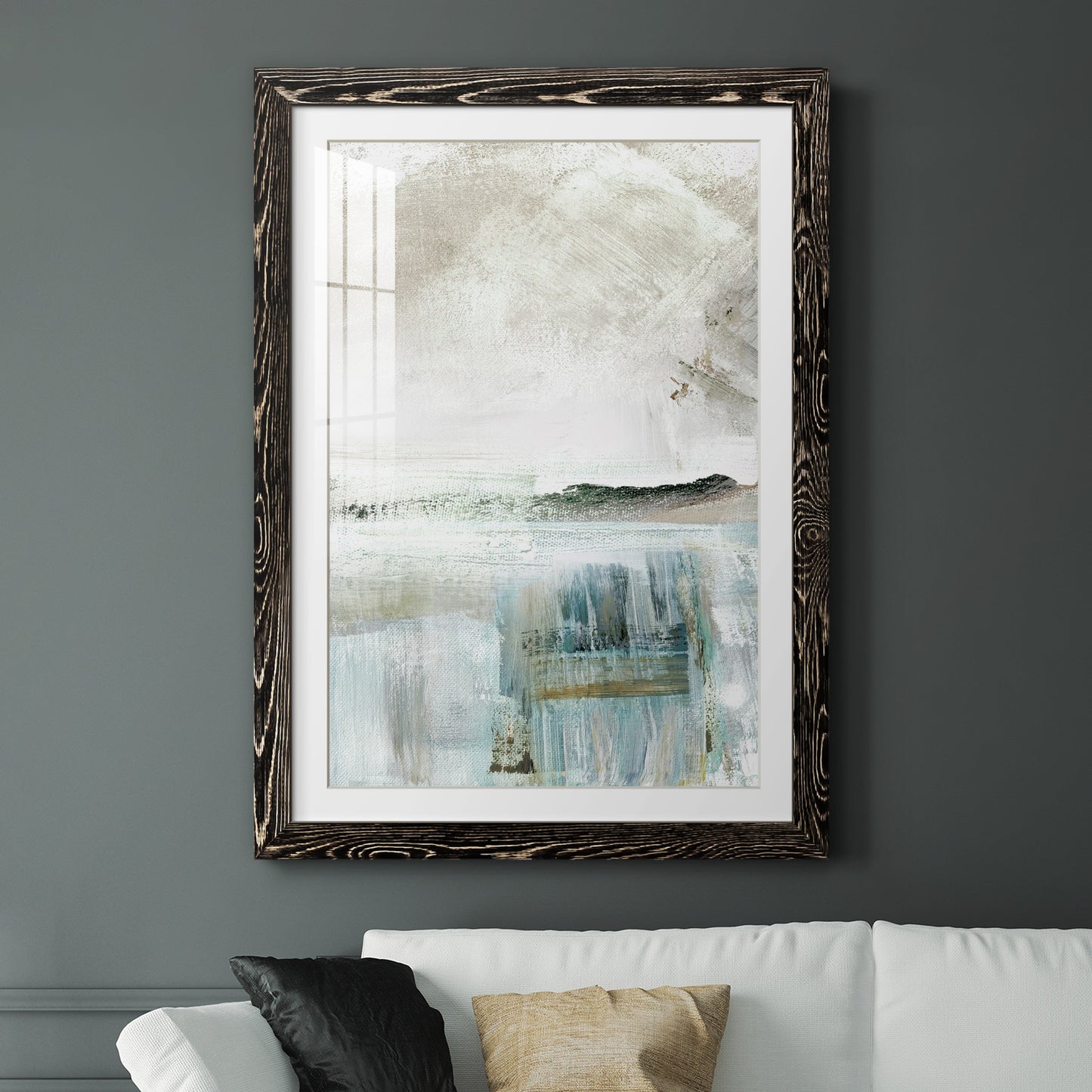 Summer Teal II - Premium Framed Print - Distressed Barnwood Frame - Ready to Hang