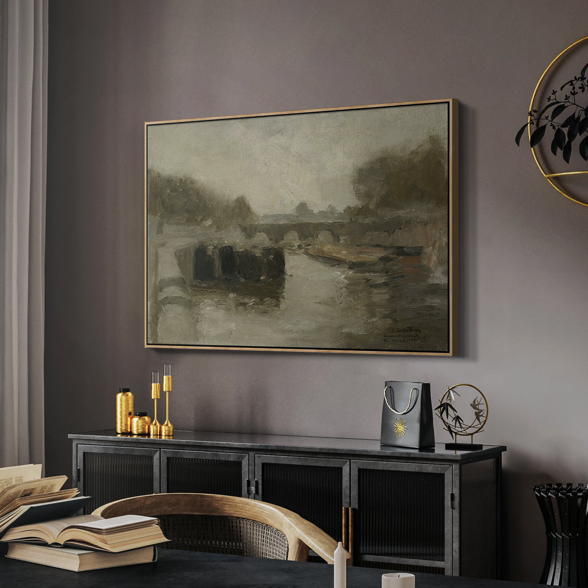 The Bridge (Le pont), 1895 - Floater Framed Canvas Print