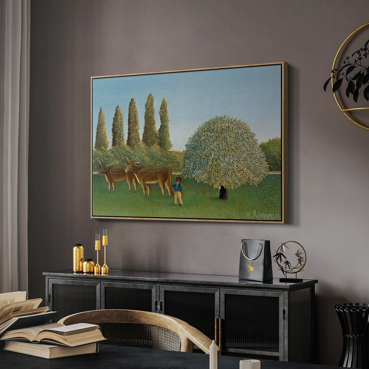 Meadlowland (The Pasture), 1910 - Floater Framed Canvas Print