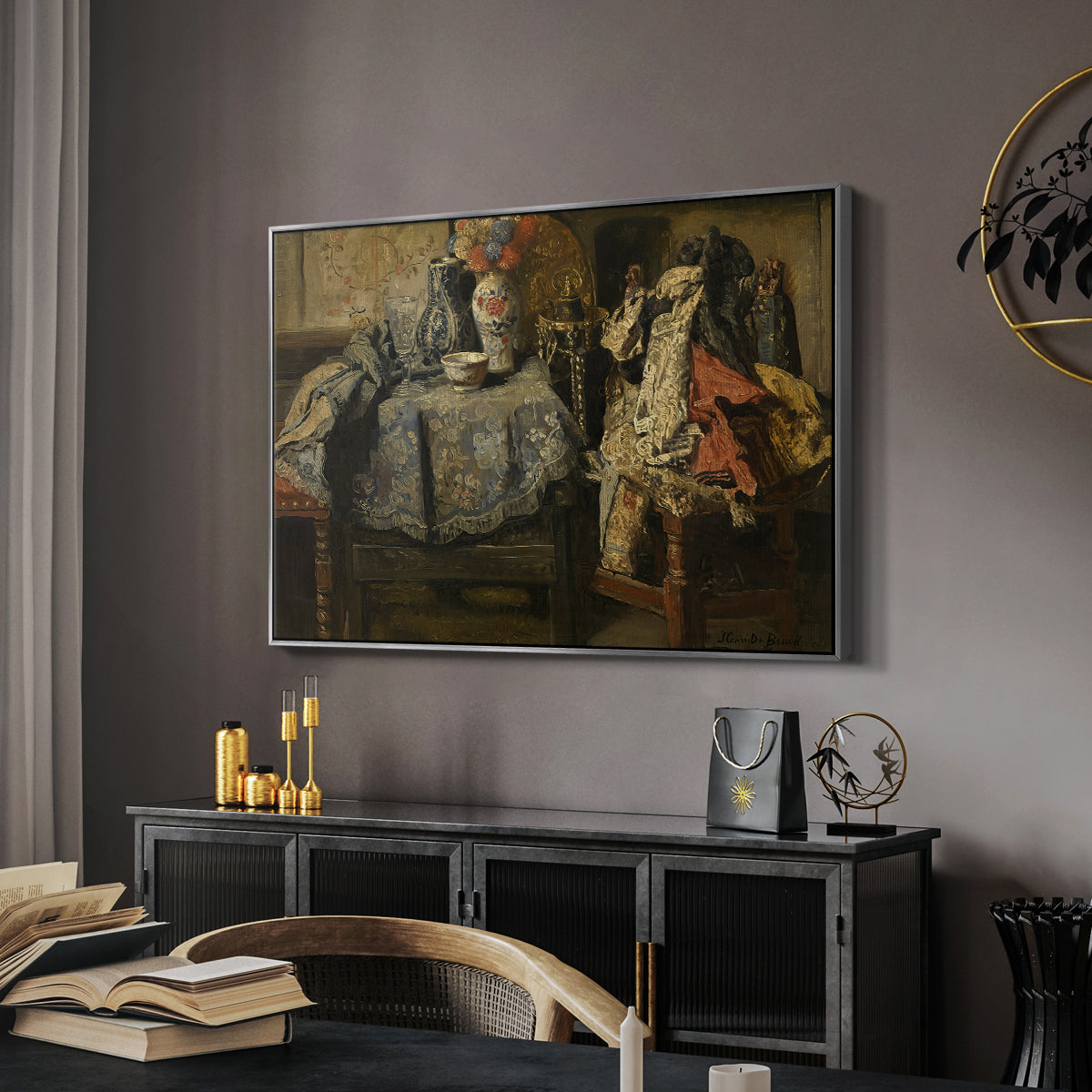 Still Life Requisites, 1885 - Floater Framed Canvas Print