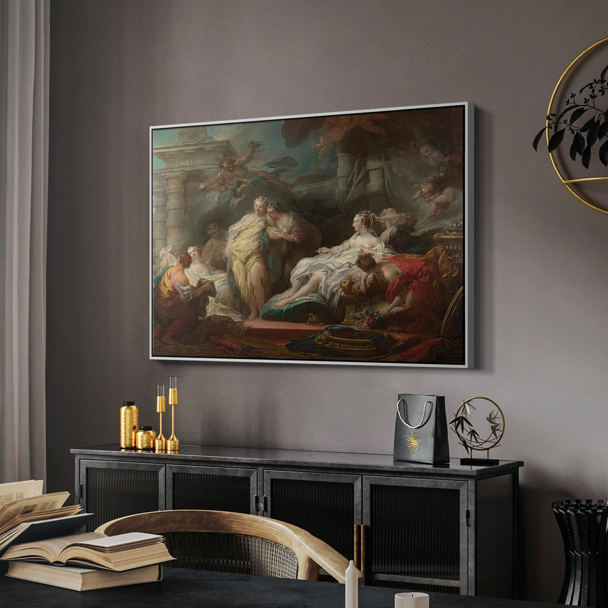 Psyche Showing Her Sisters Her Gifts from Cupid, 1753 - Floater Framed Canvas Print