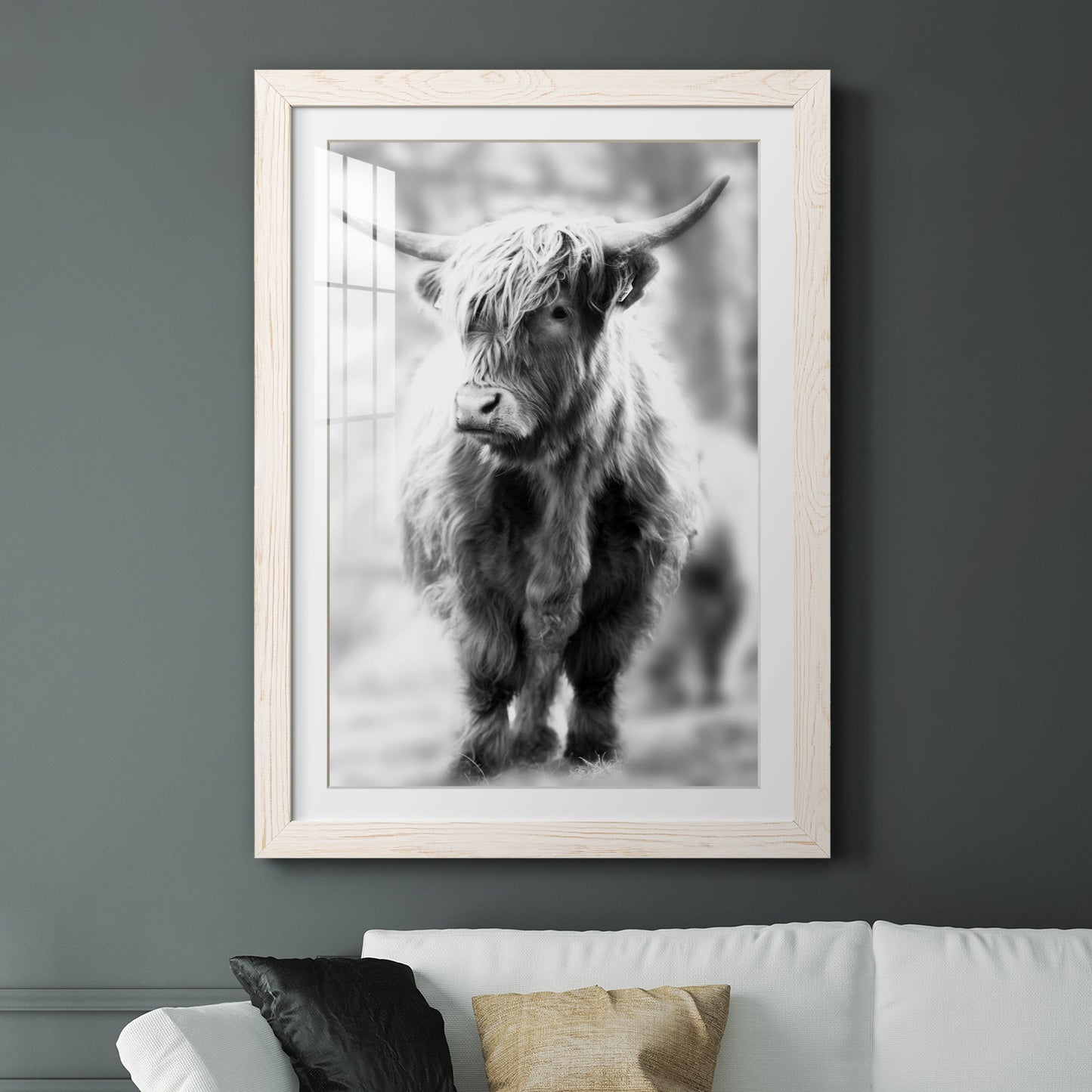 Yorkshire Highland - Premium Framed Print - Distressed Barnwood Frame - Ready to Hang