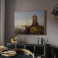 Italian Coast Scene with Ruined Tower, 1838 - Floater Framed Canvas Print