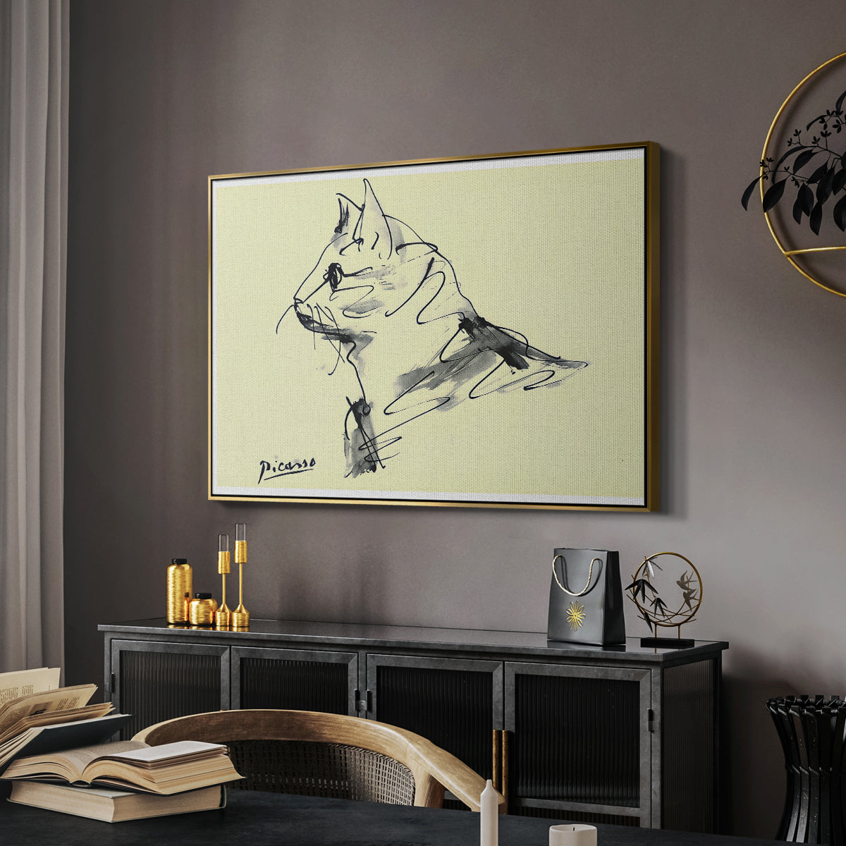 Cat (Le chat), c. 1961 - Floater Framed Canvas Print