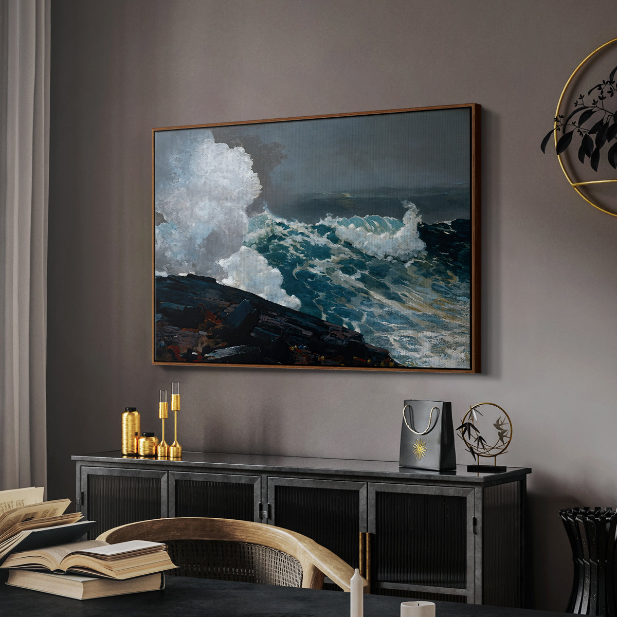 Northeaster, 1895 - Floater Framed Canvas Print