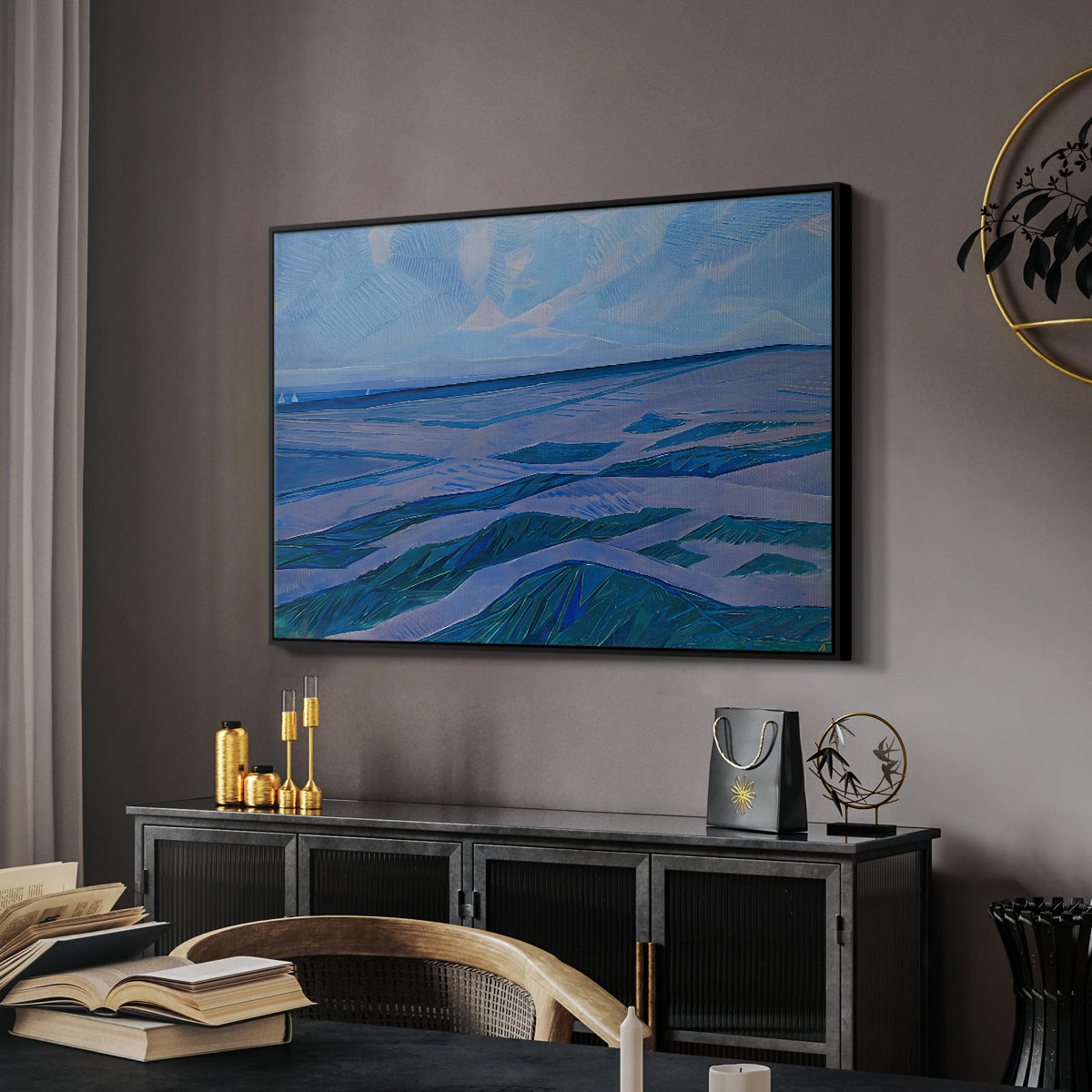 Dune Landscape, 1911 - Floater Framed Canvas Print