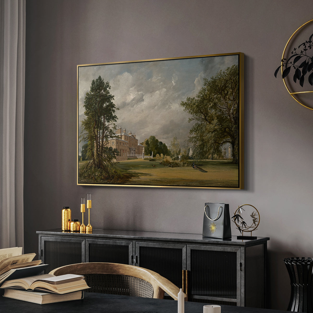 Malvern Hall, 1821 - Floater Framed Canvas Print