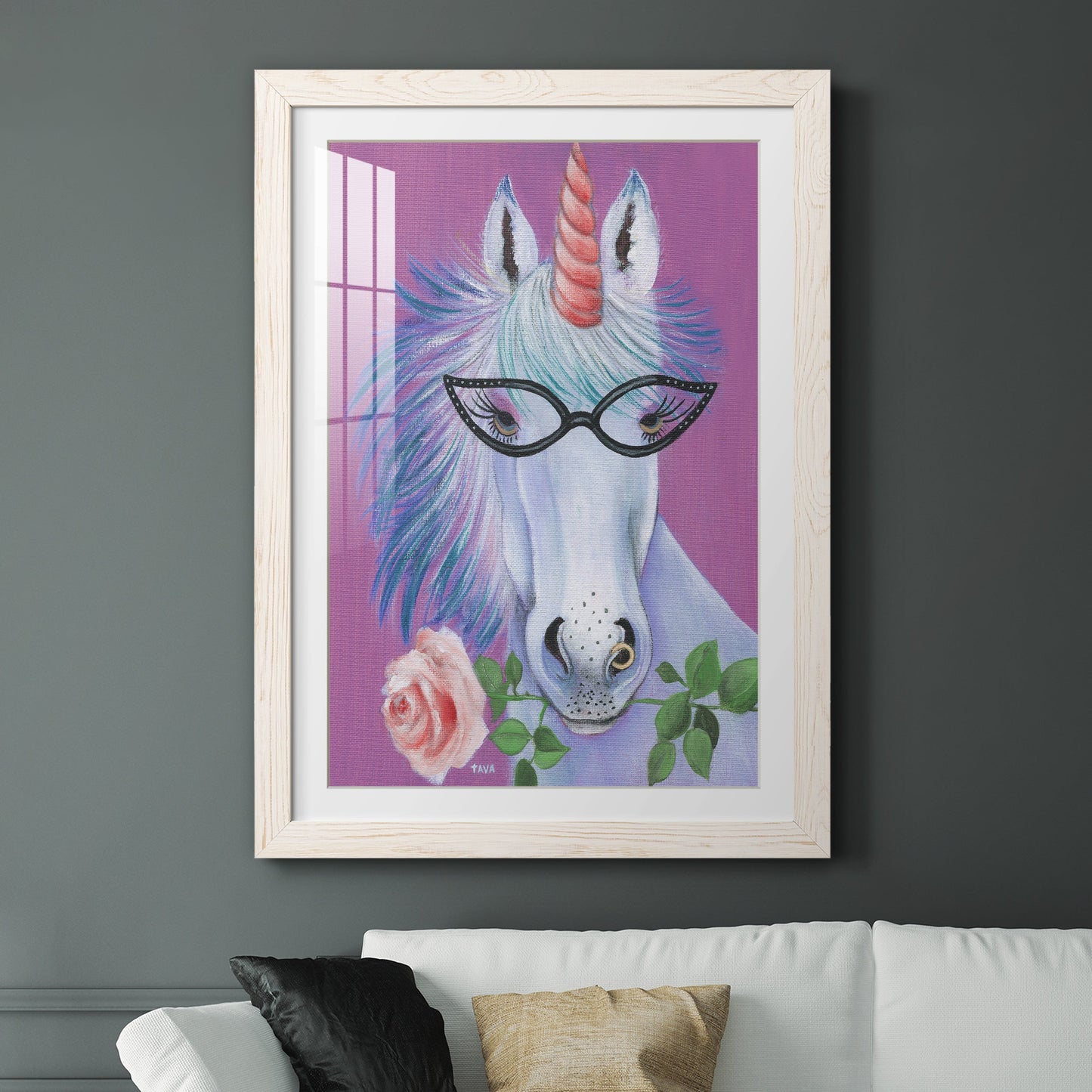 Unicorn III - Premium Framed Print - Distressed Barnwood Frame - Ready to Hang