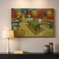 Canvas art print detailing an expressive indoor scene centered on billiard table and late-night atmosphere, mounted in a softly lit interior space