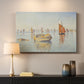 Canvas art print detailing a maritime still composition, mounted in a softly lit interior space