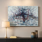 Canvas art print detailing an expressive study of natural form transitioning to abstraction, mounted in a softly lit interior space