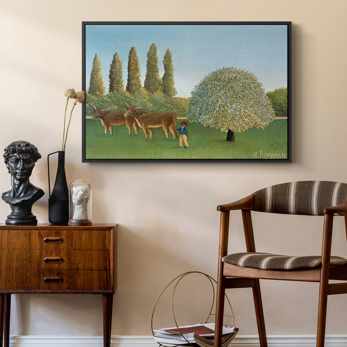 Meadlowland (The Pasture), 1910 - Floater Framed Canvas Print