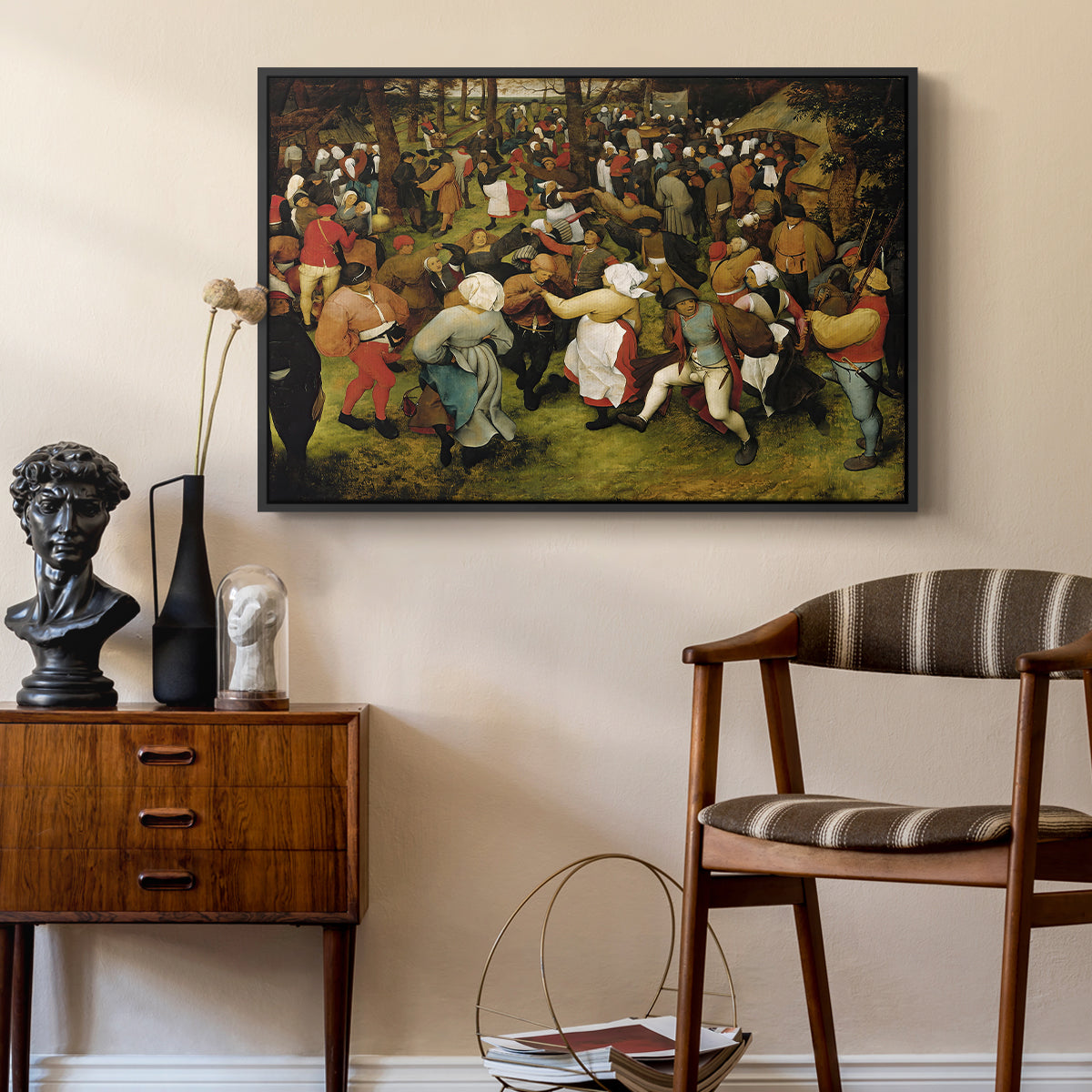 The Wedding Dance, c. 1566 - Floater Framed Canvas Print