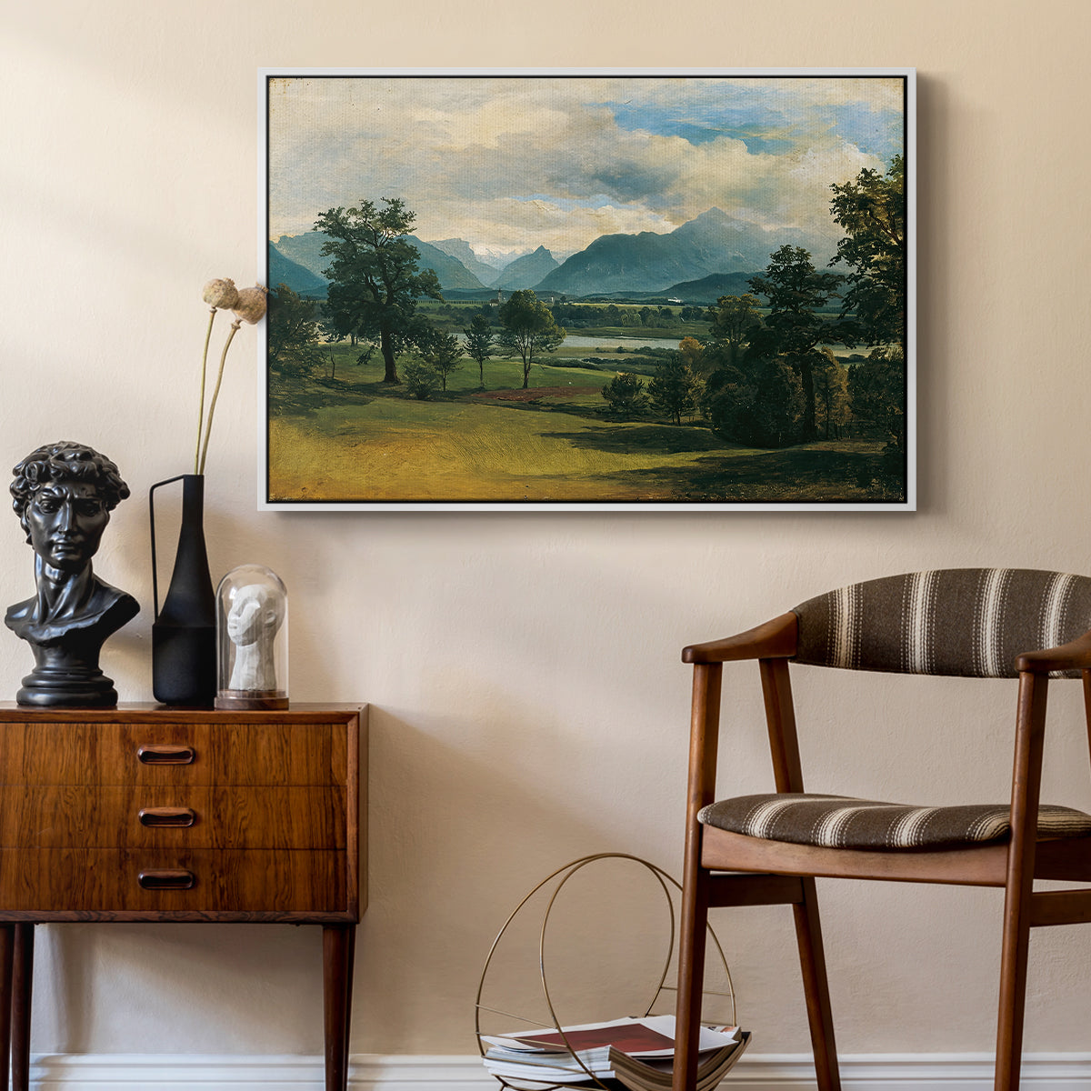 View of Liefering, 1830 - Floater Framed Canvas Print