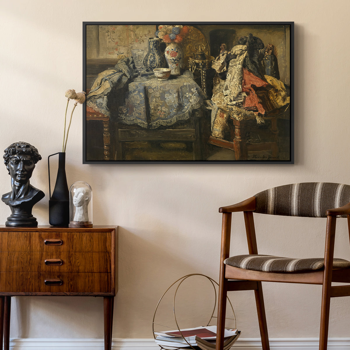 Still Life Requisites, 1885 - Floater Framed Canvas Print