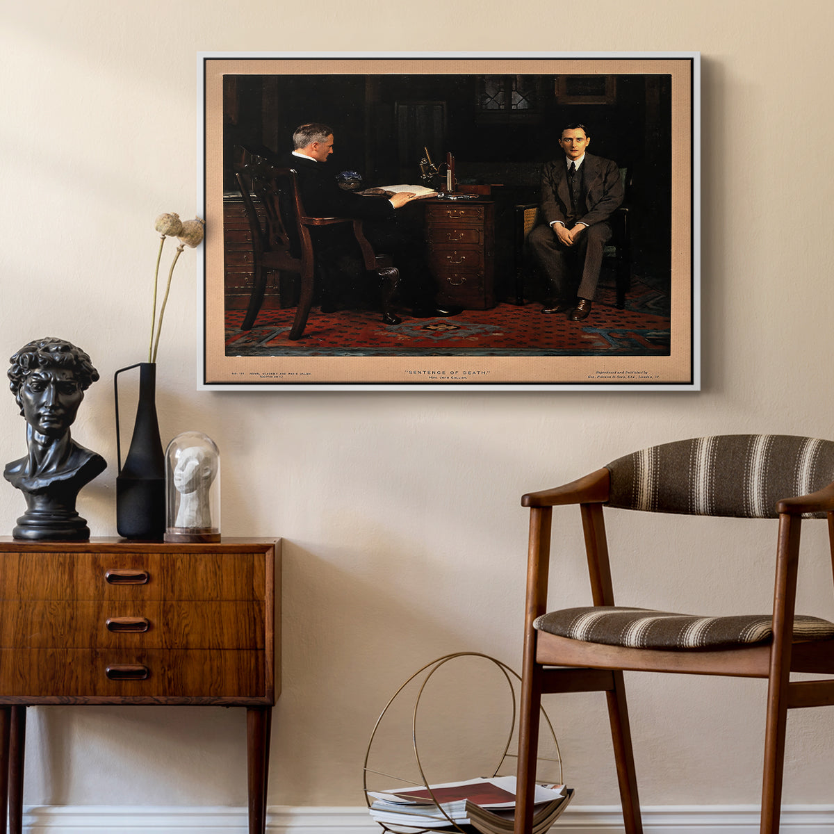 The Sentence of Death, 1908 - Floater Framed Canvas Print