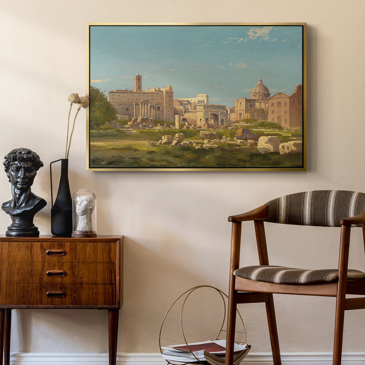 The Roman Forum, c. 1860 - Floater Framed Canvas Print
